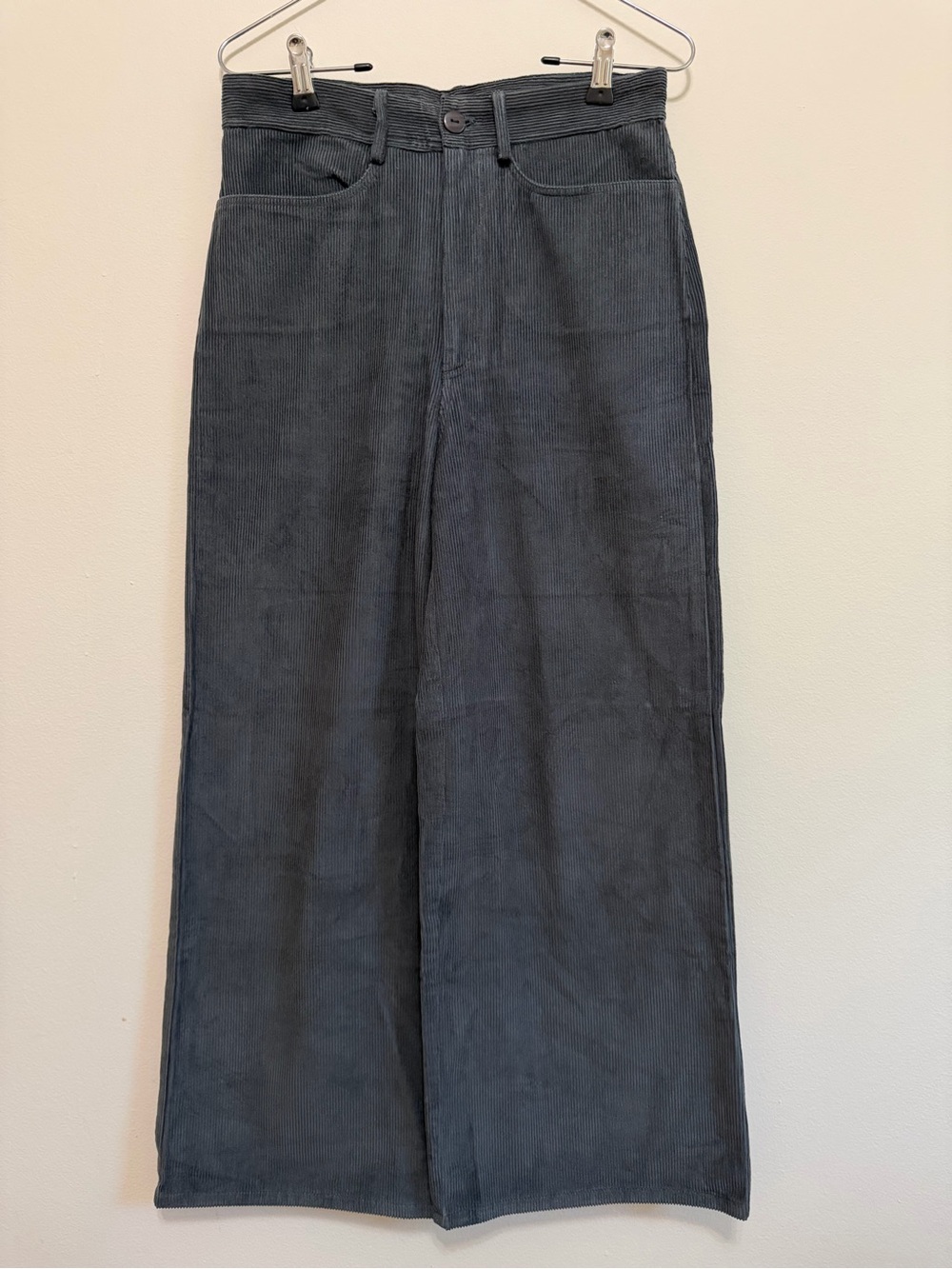 Laude The Label High Rise Wide Leg Corduroy Pants in Mineral Size 4 - Picture 3 of 11
